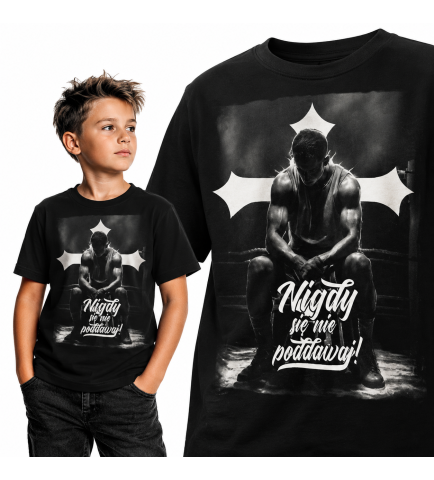 Koszulka Chrześcijańska Nigdy się nie poddawaj